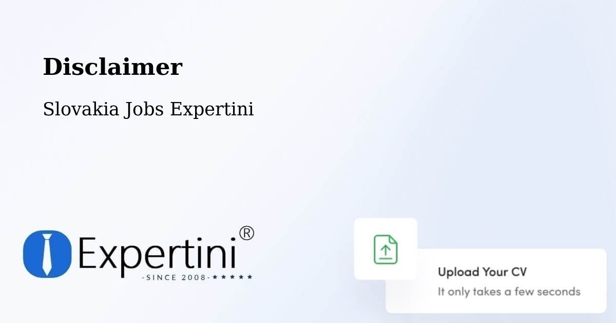 Disclaimer – Okres Trnava - Slovakia Jobs Expertini