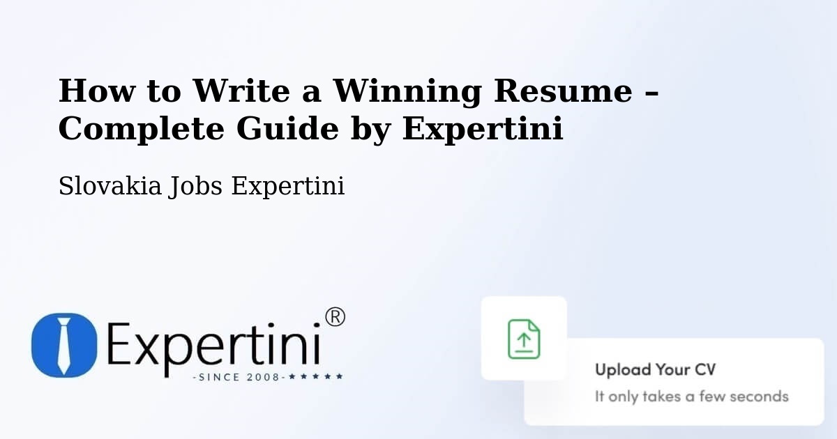 Resume Writing Guide for Job Seekers – Okres Trnava - Okres Trnava, Slovakia Jobs Expertini